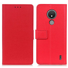 Funda de Cuero Cartera con Soporte Carcasa M08L para Nokia C21 Rojo