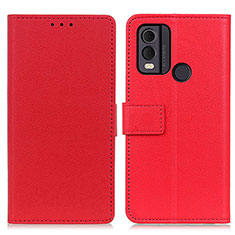 Funda de Cuero Cartera con Soporte Carcasa M08L para Nokia C22 Rojo