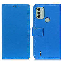 Funda de Cuero Cartera con Soporte Carcasa M08L para Nokia C31 Azul