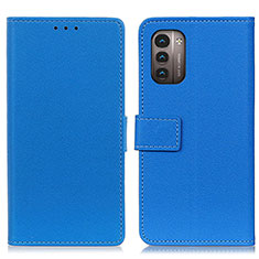 Funda de Cuero Cartera con Soporte Carcasa M08L para Nokia G21 Azul