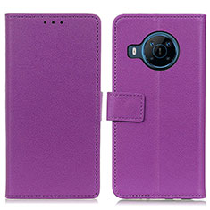 Funda de Cuero Cartera con Soporte Carcasa M08L para Nokia X100 5G Morado