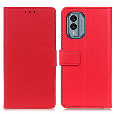 Funda de Cuero Cartera con Soporte Carcasa M08L para Nokia X30 5G Rojo