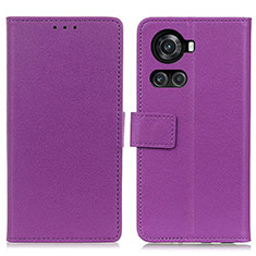 Funda de Cuero Cartera con Soporte Carcasa M08L para OnePlus 10R 5G Morado