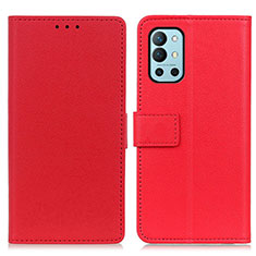 Funda de Cuero Cartera con Soporte Carcasa M08L para OnePlus 9R 5G Rojo