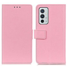 Funda de Cuero Cartera con Soporte Carcasa M08L para OnePlus 9RT 5G Rosa