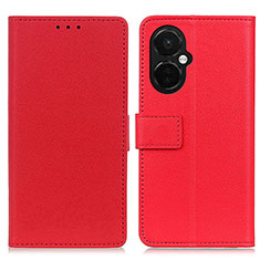 Funda de Cuero Cartera con Soporte Carcasa M08L para OnePlus Nord CE 3 Lite 5G Rojo