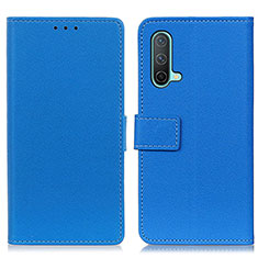 Funda de Cuero Cartera con Soporte Carcasa M08L para OnePlus Nord CE 5G Azul