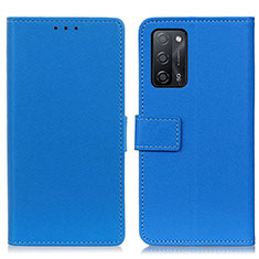 Funda de Cuero Cartera con Soporte Carcasa M08L para Oppo A53s 5G Azul