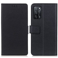 Funda de Cuero Cartera con Soporte Carcasa M08L para Oppo A53s 5G Negro