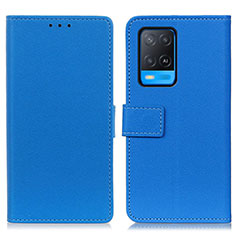 Funda de Cuero Cartera con Soporte Carcasa M08L para Oppo A54 4G Azul