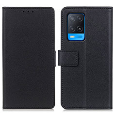 Funda de Cuero Cartera con Soporte Carcasa M08L para Oppo A54 4G Negro