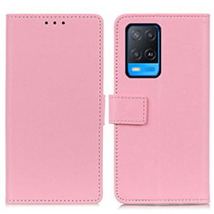 Funda de Cuero Cartera con Soporte Carcasa M08L para Oppo A54 4G Rosa