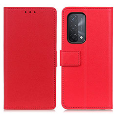 Funda de Cuero Cartera con Soporte Carcasa M08L para Oppo A54 5G Rojo