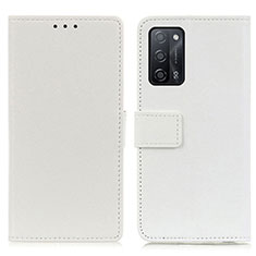 Funda de Cuero Cartera con Soporte Carcasa M08L para Oppo A56 5G Blanco