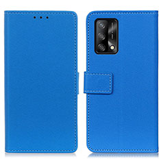 Funda de Cuero Cartera con Soporte Carcasa M08L para Oppo A74 4G Azul