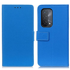 Funda de Cuero Cartera con Soporte Carcasa M08L para Oppo A74 5G Azul