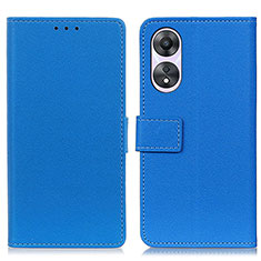 Funda de Cuero Cartera con Soporte Carcasa M08L para Oppo A78 4G Azul