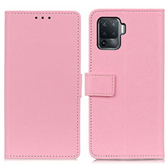 Funda de Cuero Cartera con Soporte Carcasa M08L para Oppo A94 4G Rosa