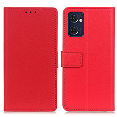 Funda de Cuero Cartera con Soporte Carcasa M08L para Oppo Find X5 Lite 5G Rojo