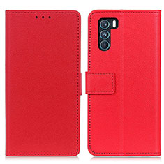 Funda de Cuero Cartera con Soporte Carcasa M08L para Oppo K9 Pro 5G Rojo