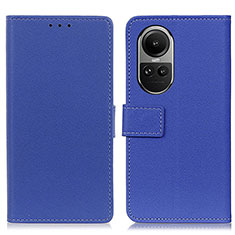 Funda de Cuero Cartera con Soporte Carcasa M08L para Oppo Reno10 5G Azul