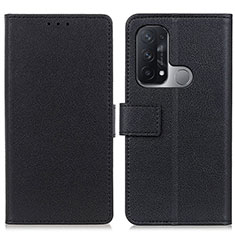 Funda de Cuero Cartera con Soporte Carcasa M08L para Oppo Reno5 A Negro