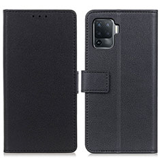 Funda de Cuero Cartera con Soporte Carcasa M08L para Oppo Reno5 F Negro