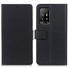 Funda de Cuero Cartera con Soporte Carcasa M08L para Oppo Reno5 Z 5G Negro