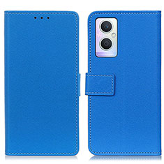 Funda de Cuero Cartera con Soporte Carcasa M08L para Oppo Reno8 Z 5G Azul