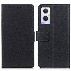 Funda de Cuero Cartera con Soporte Carcasa M08L para Oppo Reno8 Z 5G Negro