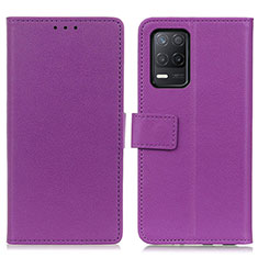 Funda de Cuero Cartera con Soporte Carcasa M08L para Realme 8 5G Morado