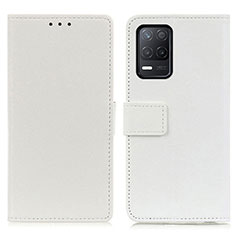 Funda de Cuero Cartera con Soporte Carcasa M08L para Realme 8s 5G Blanco