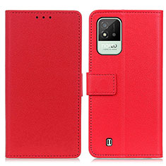 Funda de Cuero Cartera con Soporte Carcasa M08L para Realme C11 (2021) Rojo