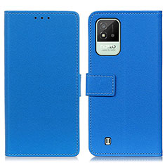 Funda de Cuero Cartera con Soporte Carcasa M08L para Realme C20A Azul