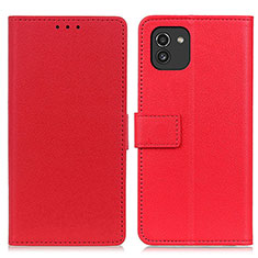 Funda de Cuero Cartera con Soporte Carcasa M08L para Samsung Galaxy A03 Rojo