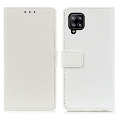 Funda de Cuero Cartera con Soporte Carcasa M08L para Samsung Galaxy A22 4G Blanco