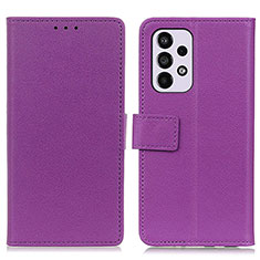 Funda de Cuero Cartera con Soporte Carcasa M08L para Samsung Galaxy A33 5G Morado