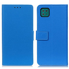Funda de Cuero Cartera con Soporte Carcasa M08L para Samsung Galaxy F42 5G Azul