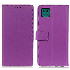 Funda de Cuero Cartera con Soporte Carcasa M08L para Samsung Galaxy F42 5G Morado