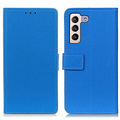 Funda de Cuero Cartera con Soporte Carcasa M08L para Samsung Galaxy S21 FE 5G Azul