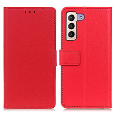 Funda de Cuero Cartera con Soporte Carcasa M08L para Samsung Galaxy S22 Plus 5G Rojo