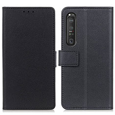 Funda de Cuero Cartera con Soporte Carcasa M08L para Sony Xperia 1 III Negro