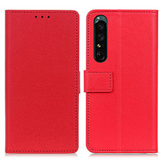 Funda de Cuero Cartera con Soporte Carcasa M08L para Sony Xperia 1 IV SO-51C Rojo