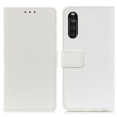 Funda de Cuero Cartera con Soporte Carcasa M08L para Sony Xperia 10 III Lite Blanco