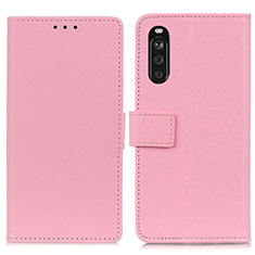 Funda de Cuero Cartera con Soporte Carcasa M08L para Sony Xperia 10 III Rosa