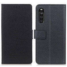 Funda de Cuero Cartera con Soporte Carcasa M08L para Sony Xperia 10 III SO-52B Negro