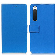 Funda de Cuero Cartera con Soporte Carcasa M08L para Sony Xperia 10 IV Azul