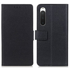 Funda de Cuero Cartera con Soporte Carcasa M08L para Sony Xperia 10 IV SOG07 Negro