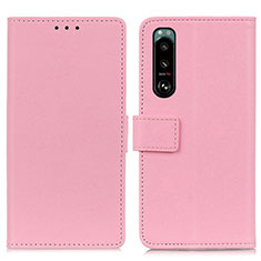 Funda de Cuero Cartera con Soporte Carcasa M08L para Sony Xperia 5 III Rosa