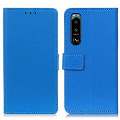 Funda de Cuero Cartera con Soporte Carcasa M08L para Sony Xperia 5 III SO-53B Azul